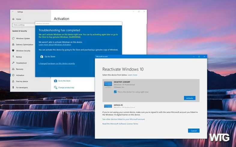 how to activate windows 10 after hardware change